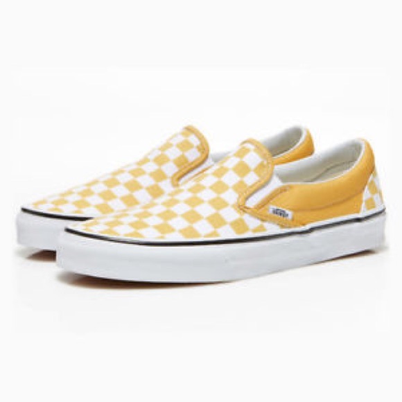yellow checkered vans for kids